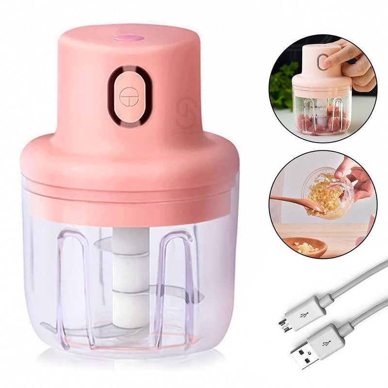 Mini Processador Triturador De Alimentos - Com o Mini Triturador Elétrico o que você desejar estará pronto com apenas um clique