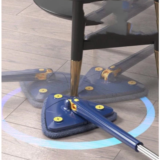 Esfregão Triangular Mop Ajustável Giratória 360° - Limpeza sem esforço: o Mop que faz o trabalho por você!