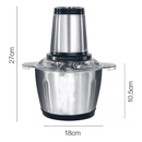 Picador Elétrico Potente  Inox -  Picador De Alimentos 2L 3L Moedor Elétrico 110v/220v