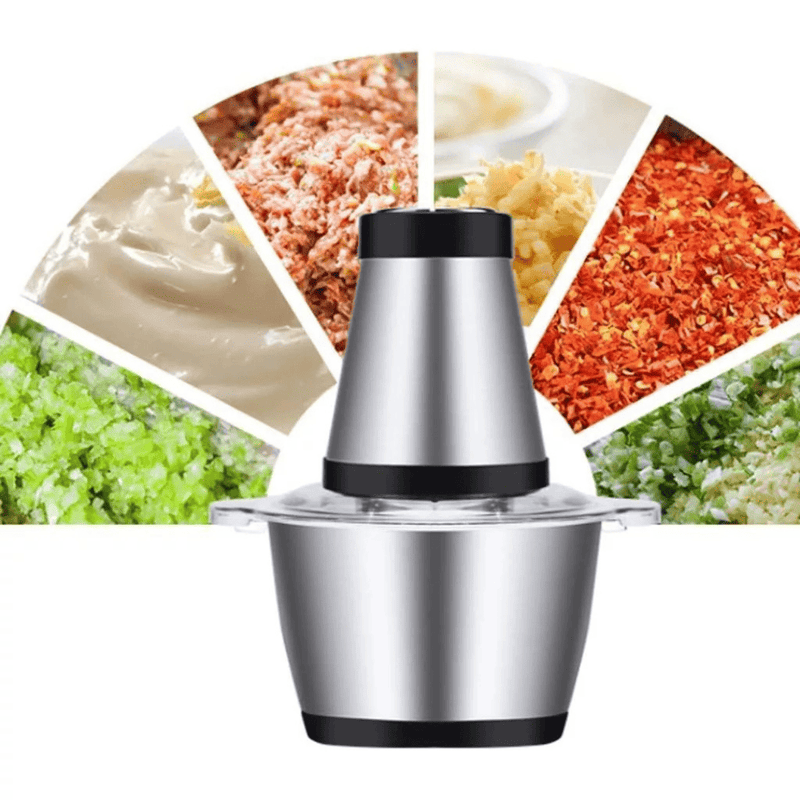 Picador Elétrico Potente  Inox -  Picador De Alimentos 2L 3L Moedor Elétrico 110v/220v