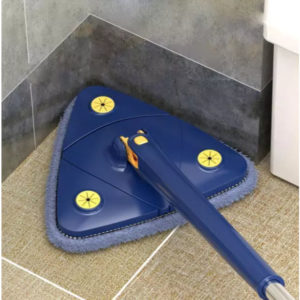 Esfregão Triangular Mop Ajustável Giratória 360° - Limpeza sem esforço: o Mop que faz o trabalho por você!
