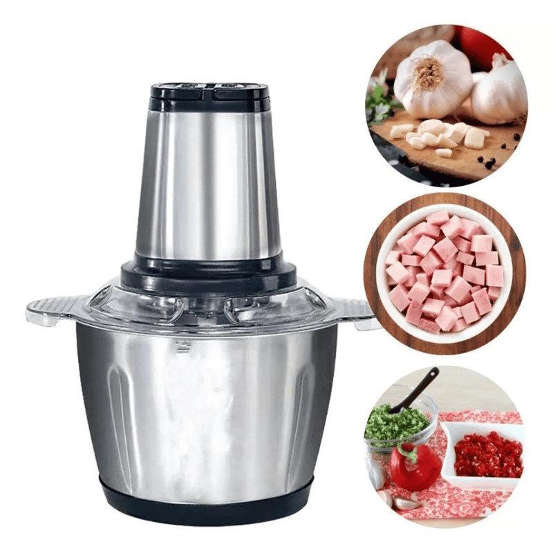 Picador Elétrico Potente  Inox -  Picador De Alimentos 2L 3L Moedor Elétrico 110v/220v