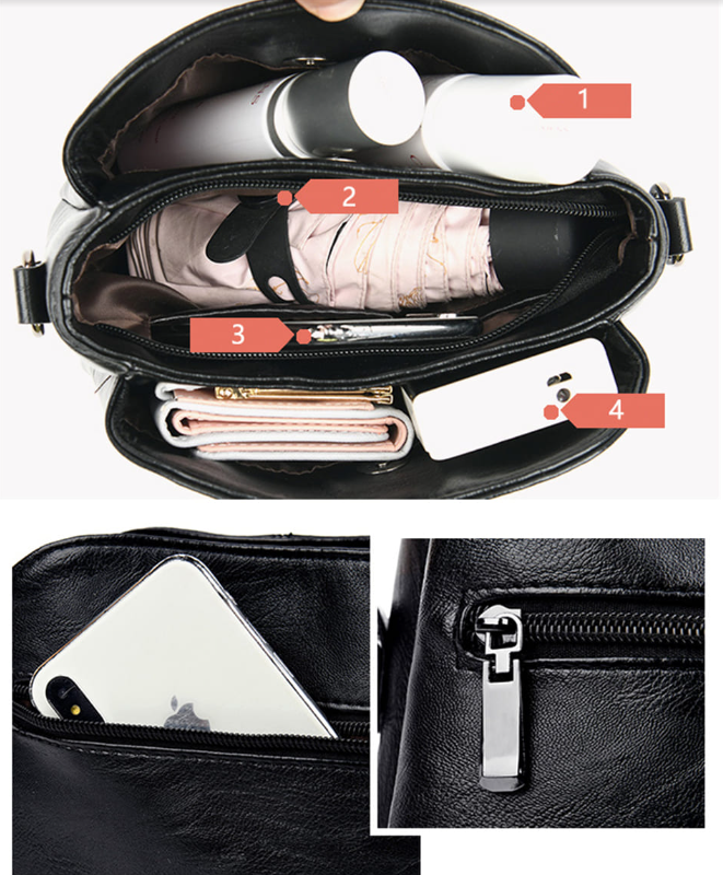 Bolsa de Couro de Alça Transversal Feminina - feito para você