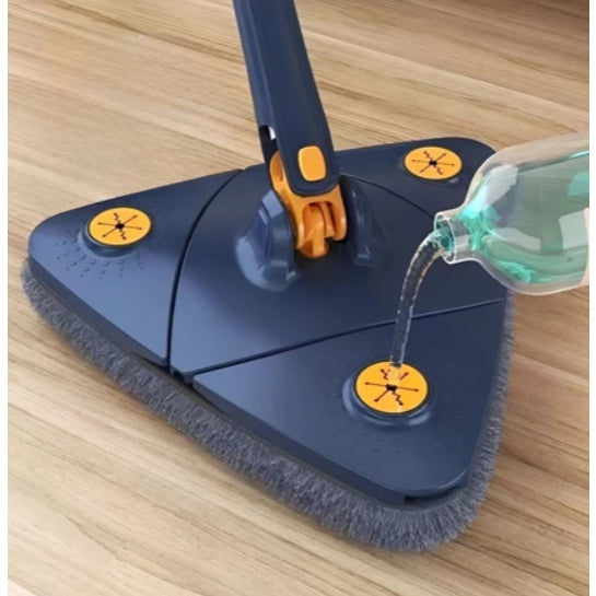 Esfregão Triangular Mop Ajustável Giratória 360° - Limpeza sem esforço: o Mop que faz o trabalho por você!