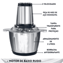 Picador Elétrico Potente  Inox -  Picador De Alimentos 2L 3L Moedor Elétrico 110v/220v
