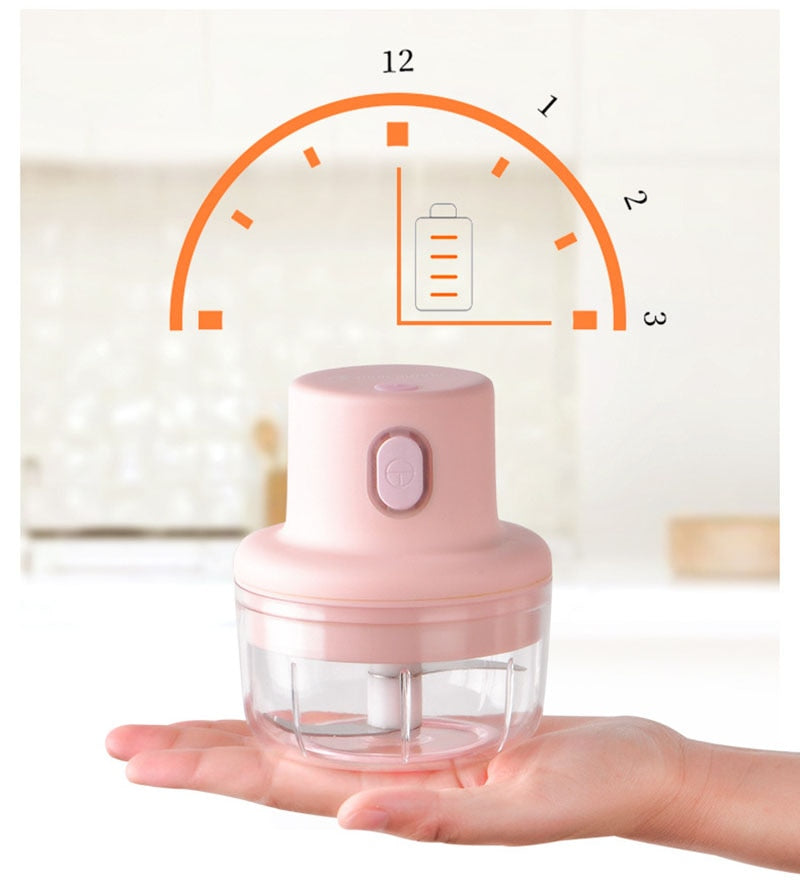 Mini Processador Triturador De Alimentos - Com o Mini Triturador Elétrico o que você desejar estará pronto com apenas um clique