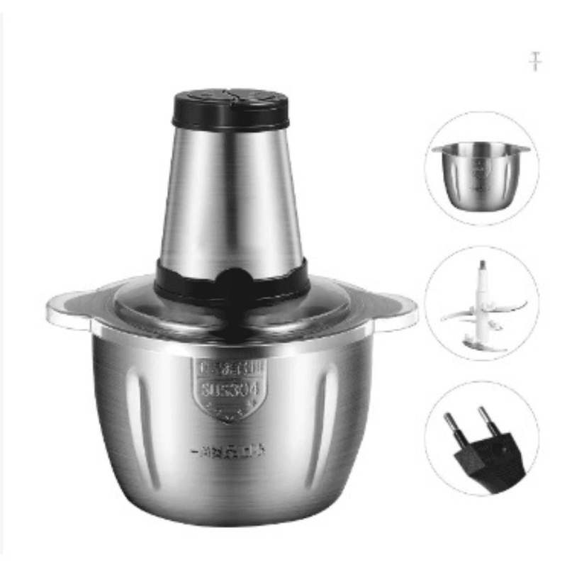 Picador Elétrico Potente  Inox -  Picador De Alimentos 2L 3L Moedor Elétrico 110v/220v