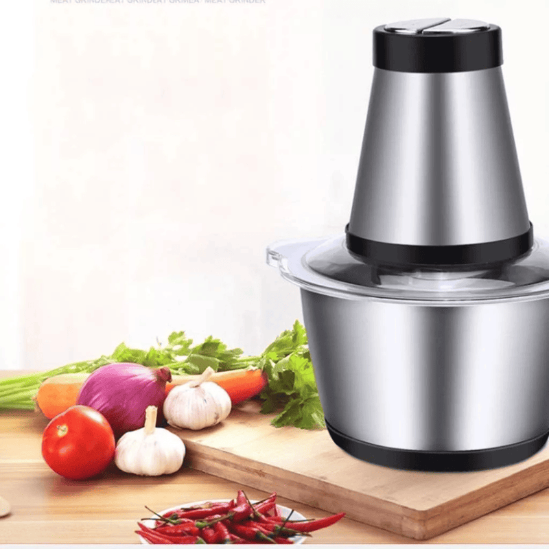 Picador Elétrico Potente  Inox -  Picador De Alimentos 2L 3L Moedor Elétrico 110v/220v