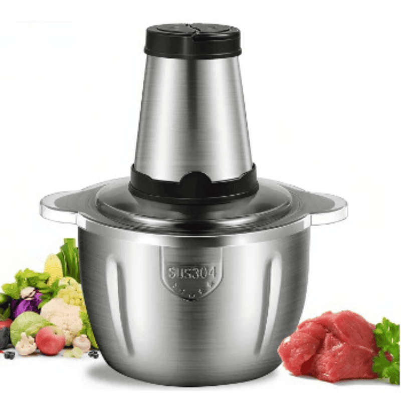 Picador Elétrico Potente  Inox -  Picador De Alimentos 2L 3L Moedor Elétrico 110v/220v